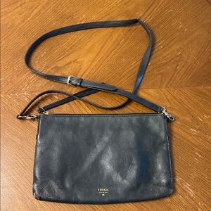 Vintage Fossil Issues 1954 Sydney Teal Leather Crossbody Bag Rehab